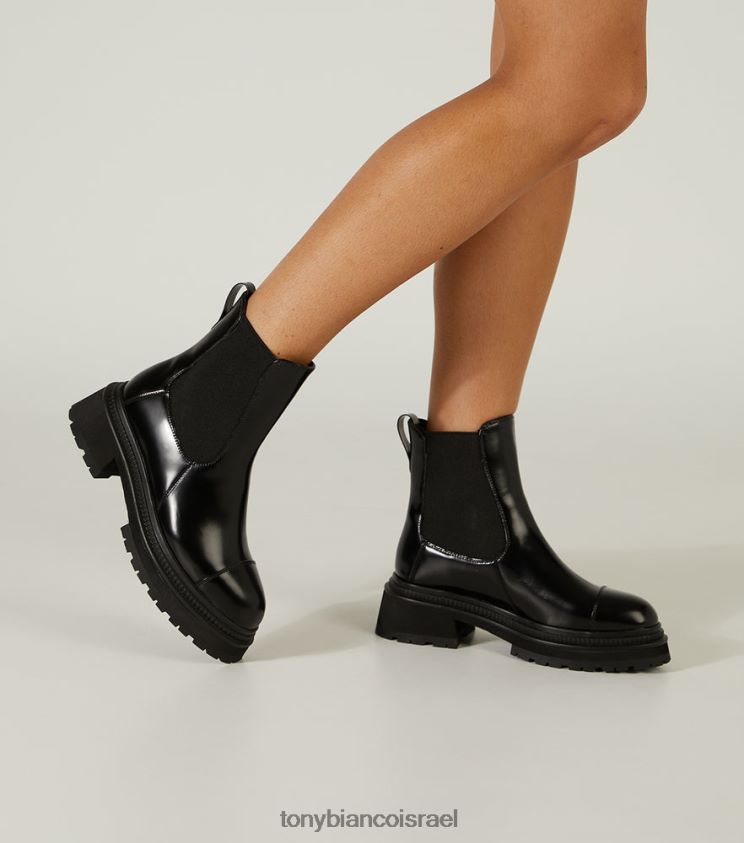 מגפונים | נשים שחור היי ברק Tony Bianco מגפונים הוריקן 8BNR8T514